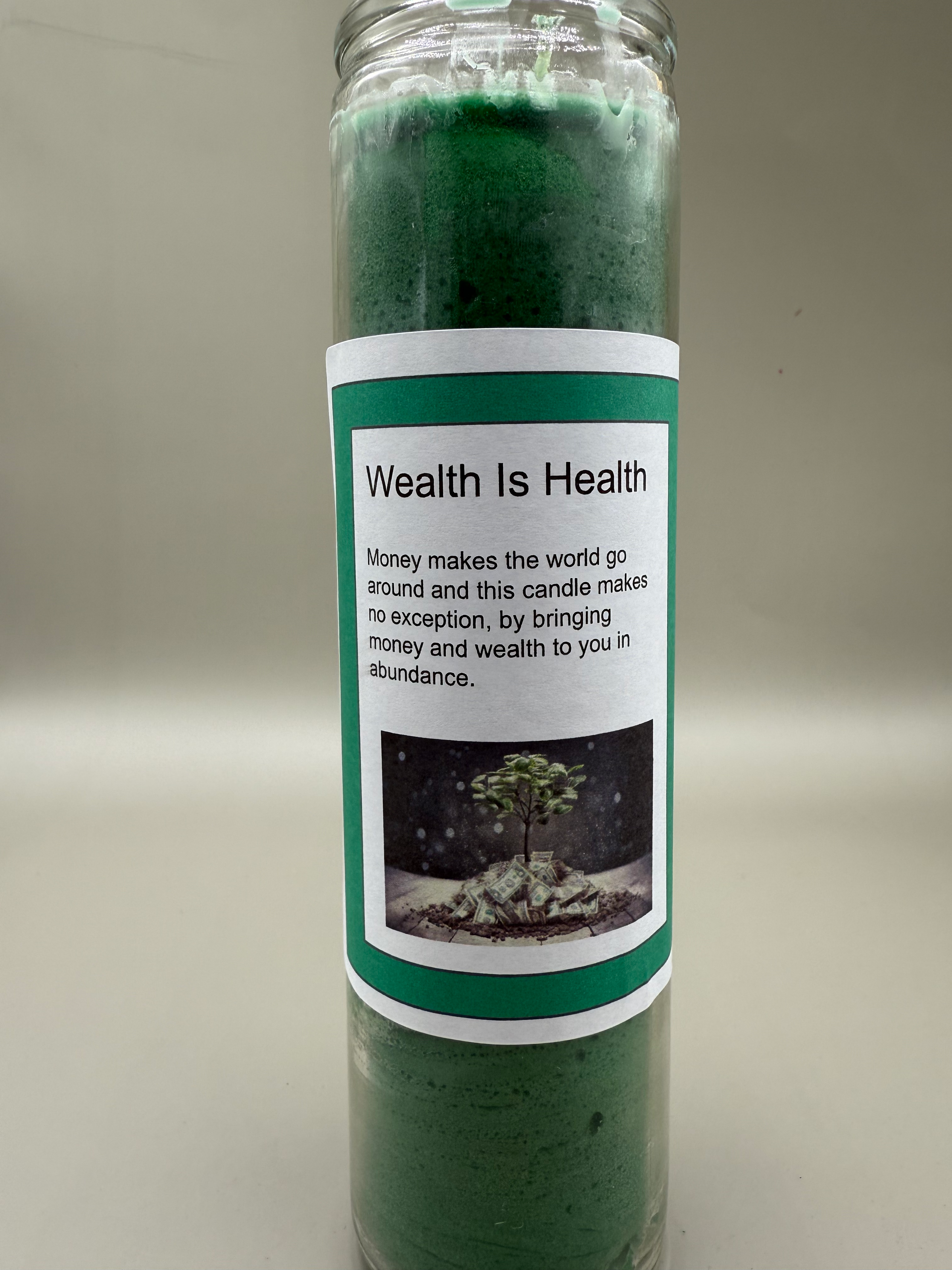 Wealth Is Health 16oz Glass Candle | ZORYA